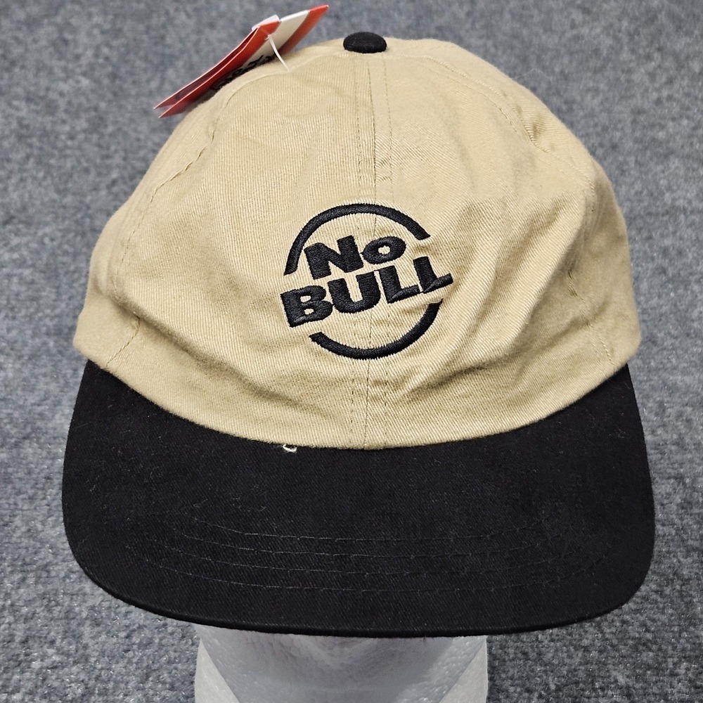 Vintage Winston No Bull Dad Cap Khaki Black Tobacco Promo Hat Workwear Casual
